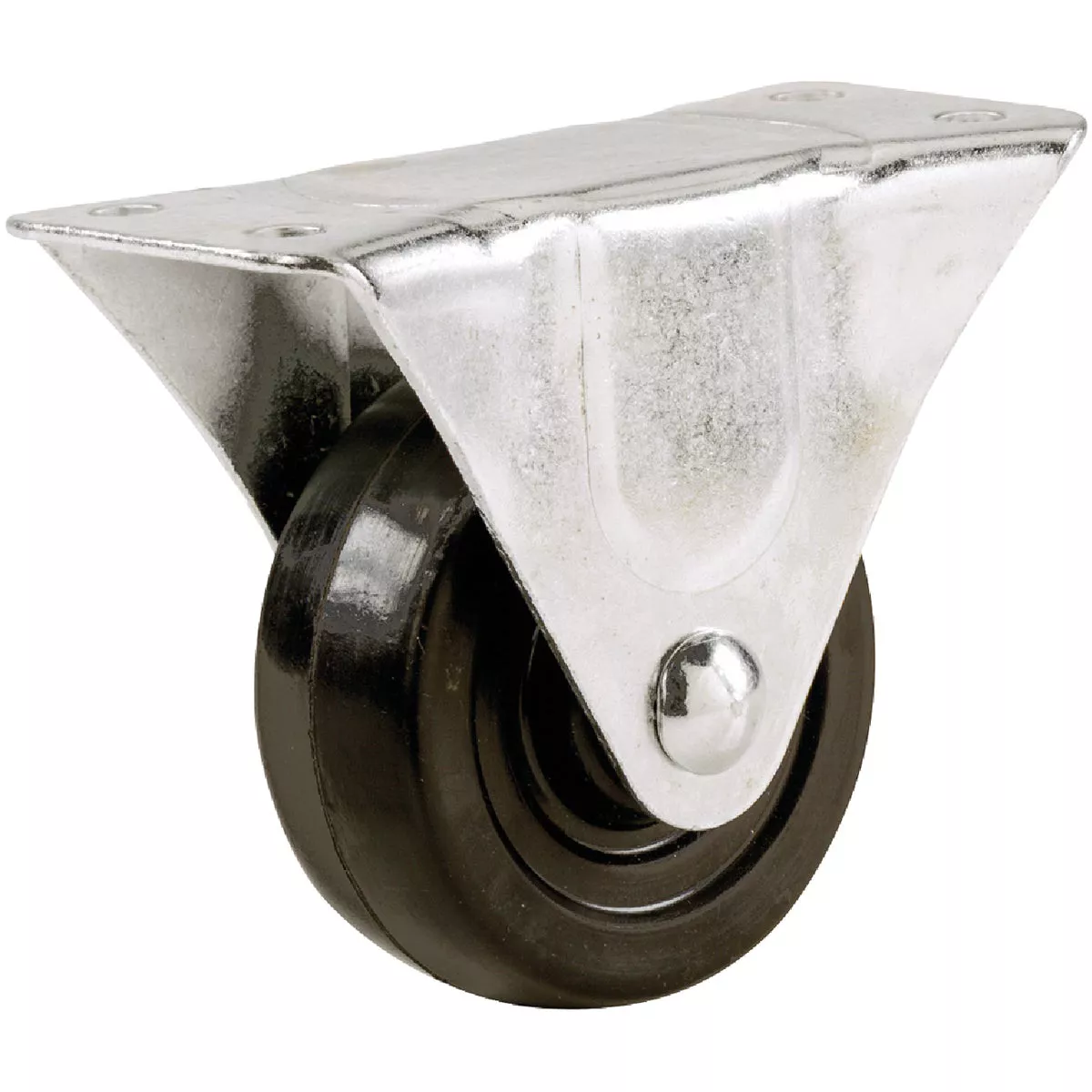 Shepherd Hardware 3 In. General-Duty Rubber Rigid Plate Caster
