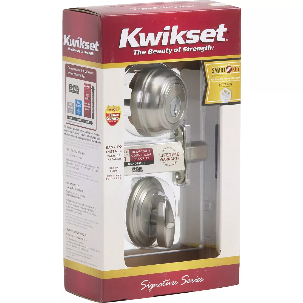 Kwikset Signature Series Satin Nickel Single Cylinder Deadbolt - photo 2