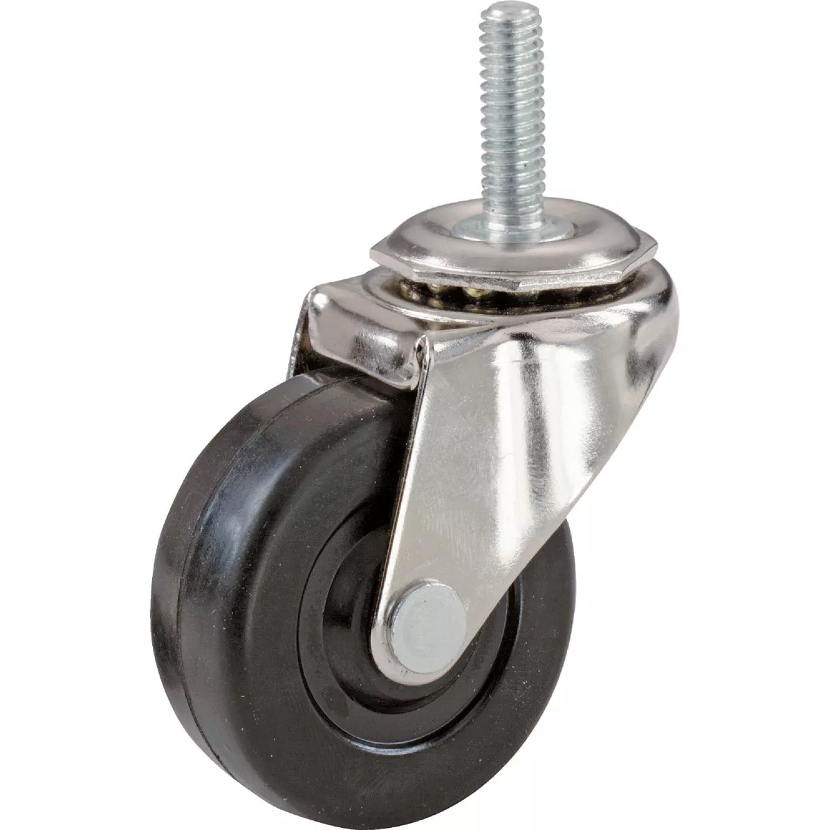 Shepherd Hardware 2 In. Rubber Swivel Caster with Threaded Stem