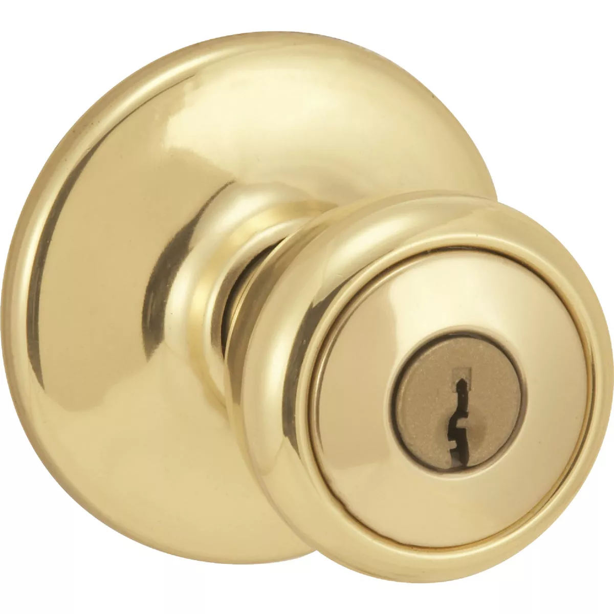 Kwikset Tylo Polished Brass Entry Door Knob - photo 3