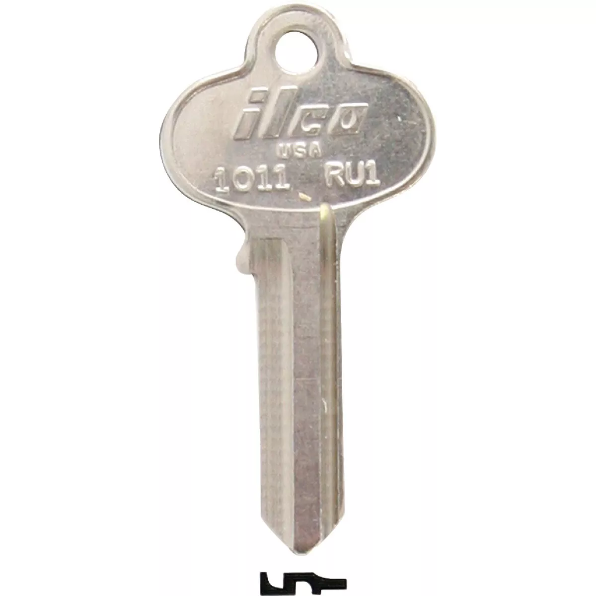 ILCO Russwin Nickel Plated File Cabinet Key RU1 / 1011 (10-Pack) | True ...