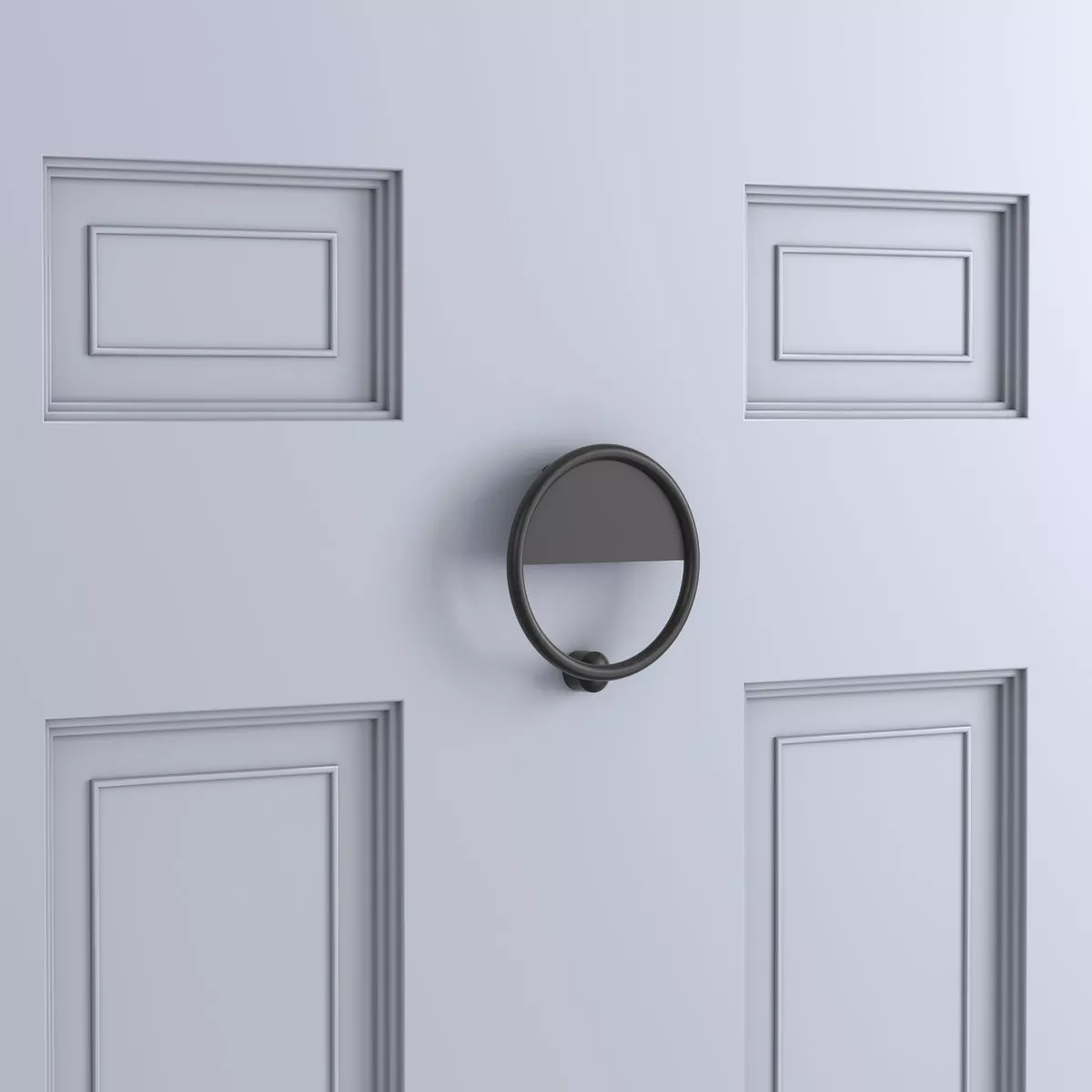 National Hardware 4-1/3 In. Matte Black Cooper Door Knocker - photo 2