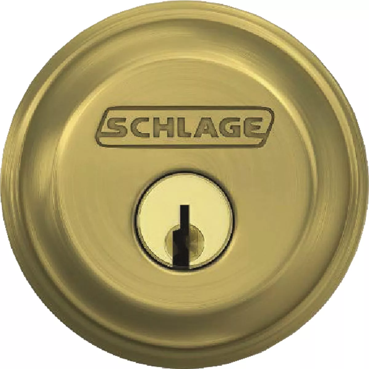 Schlage Single Cylinder Deadbolt in Satin Brass
