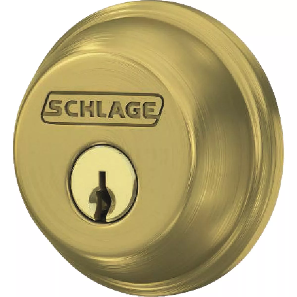 Schlage Single Cylinder Deadbolt in Satin Brass - photo 3