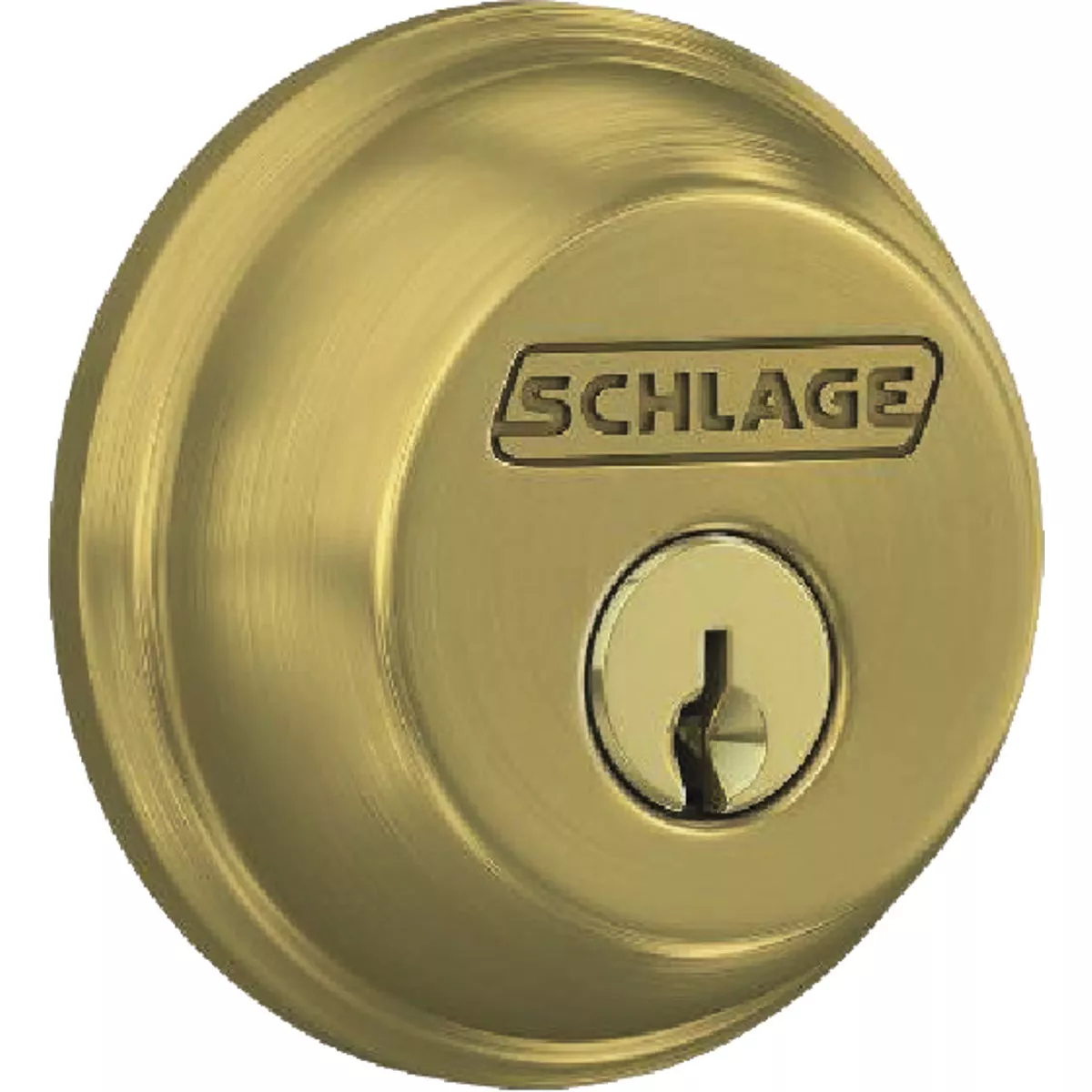 Schlage Single Cylinder Deadbolt in Satin Brass - photo 4
