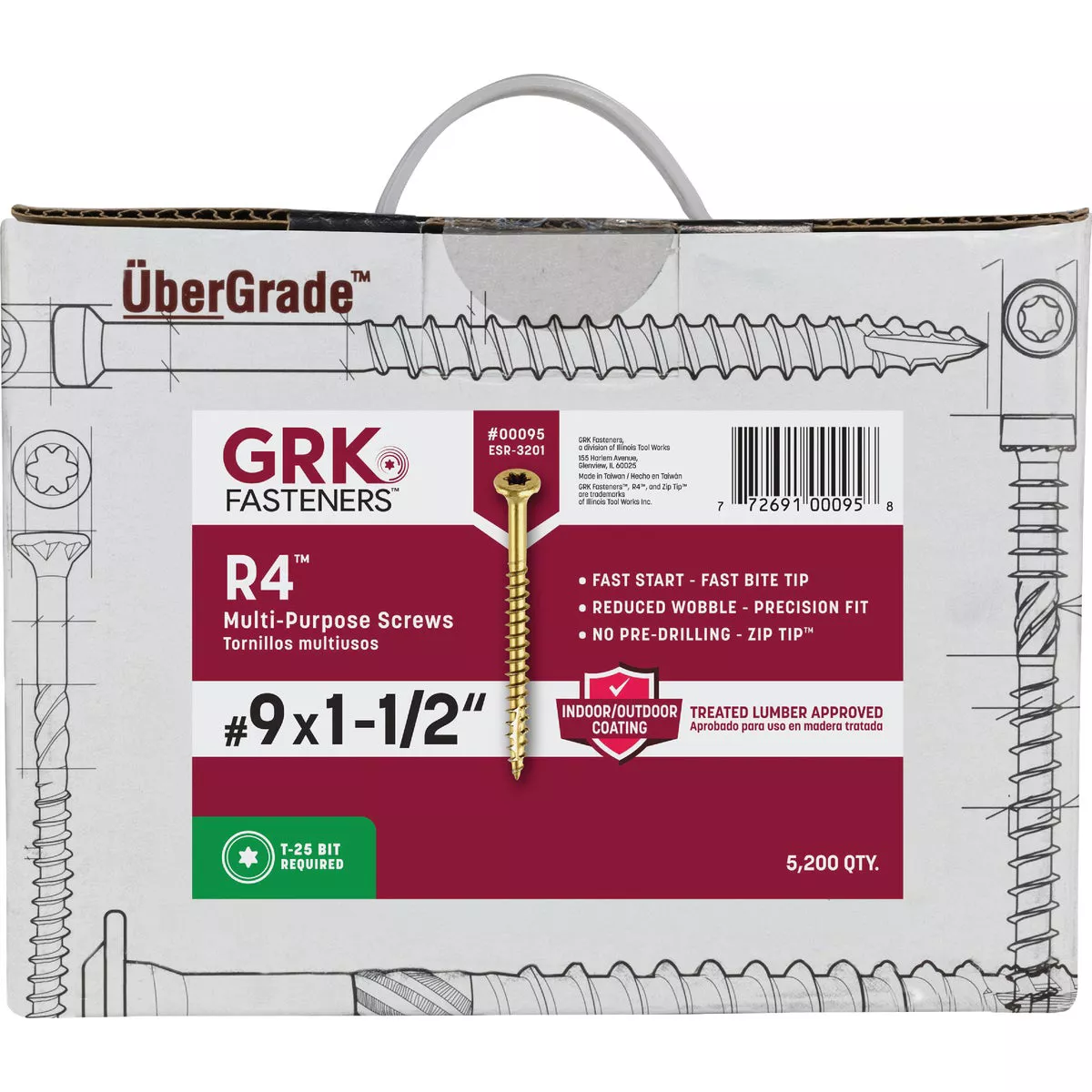 GRK R4 #9 x 1-1/2 In. Star Drive Multi-Purpose Wood Screw (5200 Ct.) - photo 7