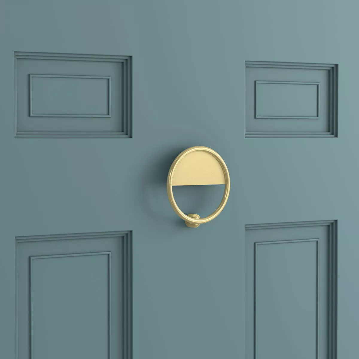 National Hardware 4-1/3 In. Brushed Gold Cooper Door Knocker - photo 2