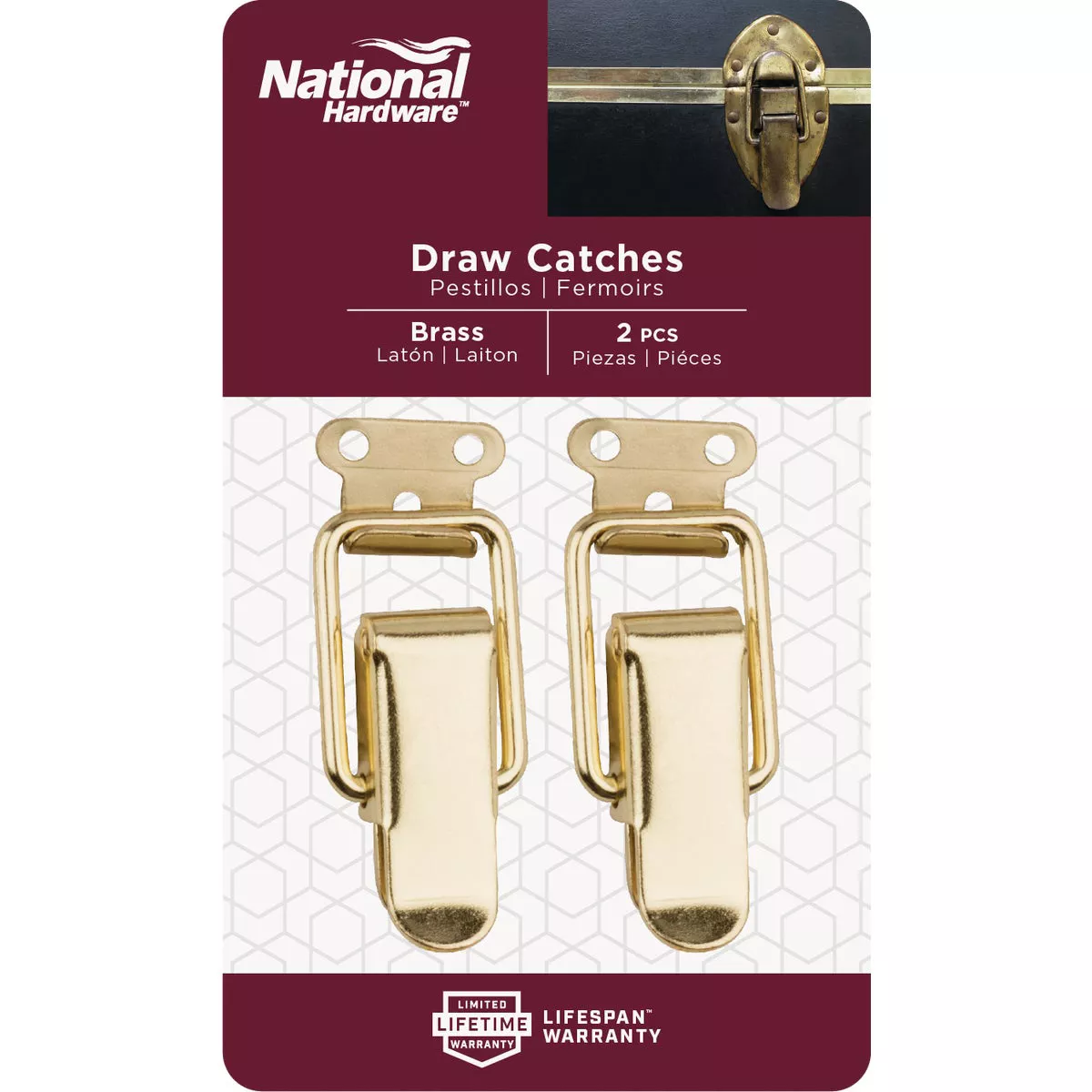 National Hardware Brass Draw Catch (2-Count) - photo 2