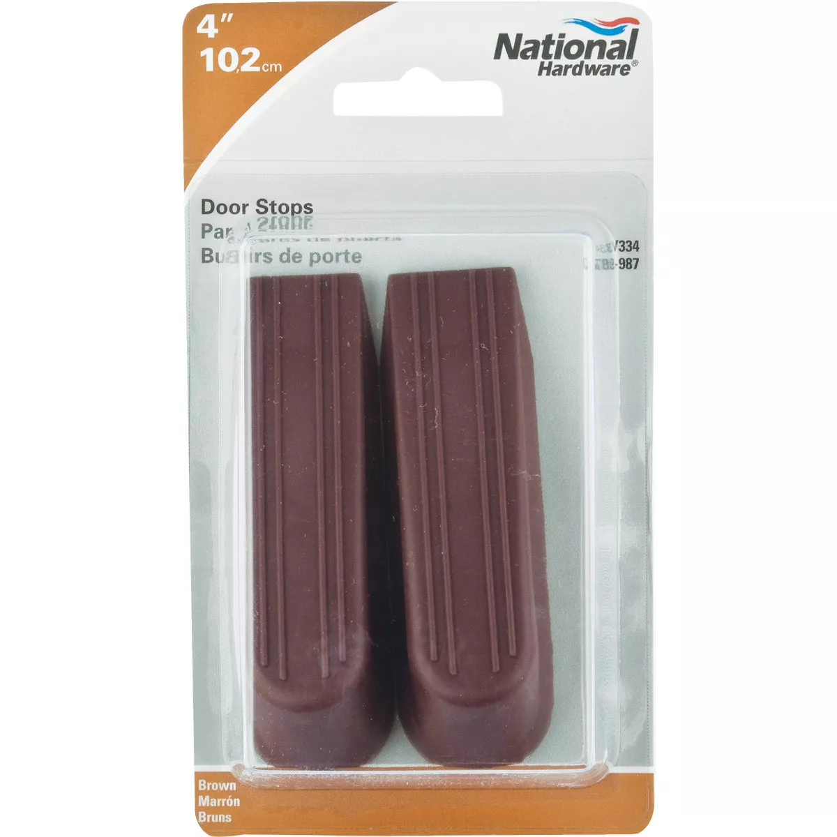 National Hardware 4 In. Brown Wedge Door Stop (2-Pack)
