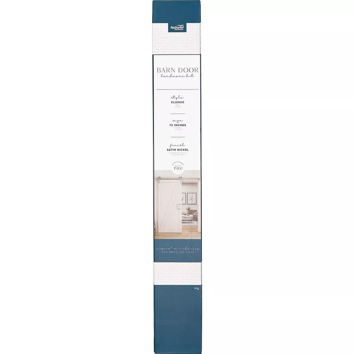 National Hardware 72 In. Satin Nickel Classic Interior Barn Door Kit (2-Piece) - photo 3