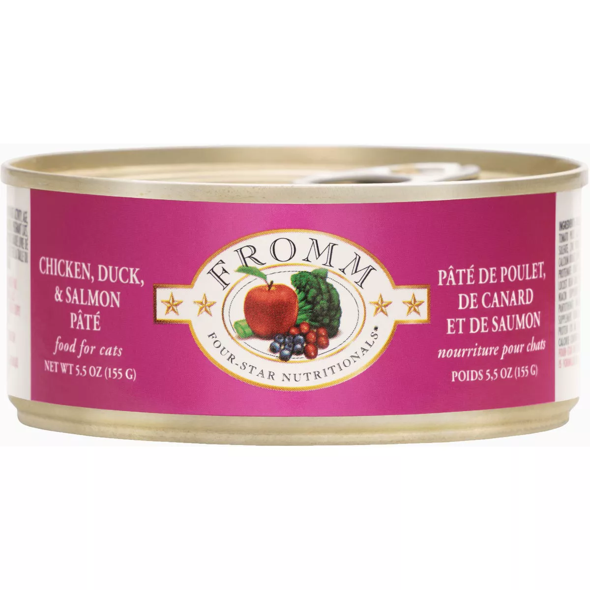 Fromm Four-Star Nutritionals Chicken, Duck, & Salmon Pate Wet Cat Food, 5.5 Oz.