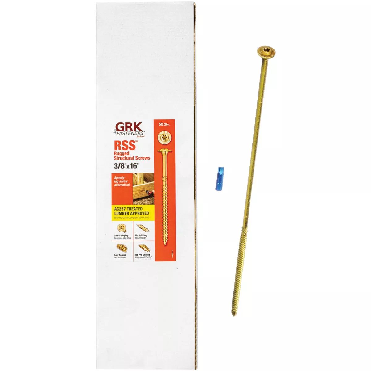 GRK RSS Rugged 3/8 In. x 16 In. Star Drive Washer Head Structure Screws (50 Ct.)