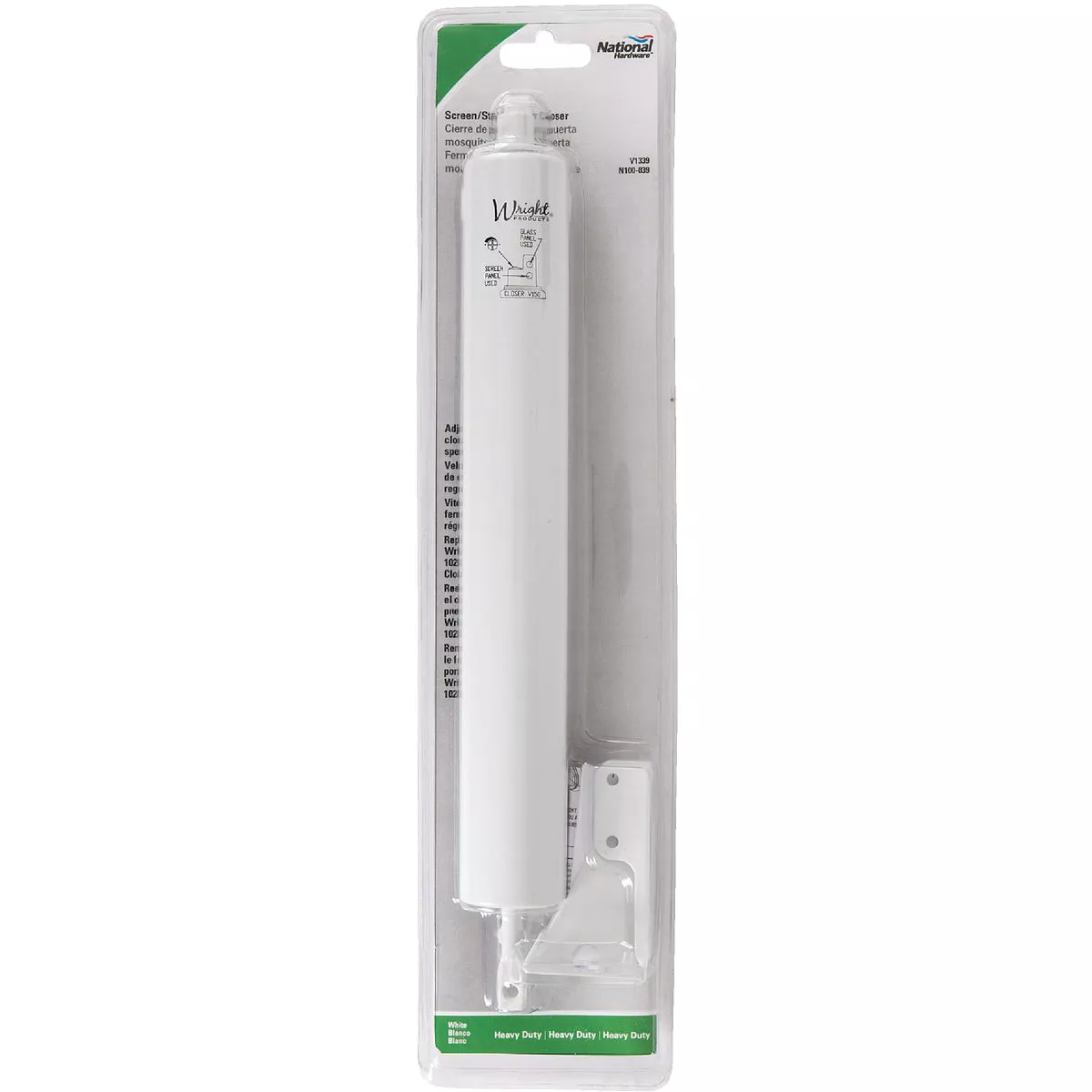National White Heavy-Duty Pneumatic Screen Door Closer - photo 2