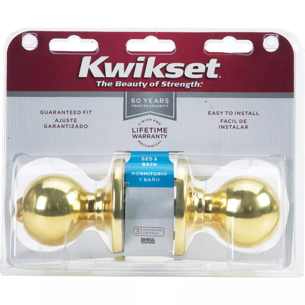 Kwikset Polo Polished Brass Bed & Bath Door Knob - photo 2