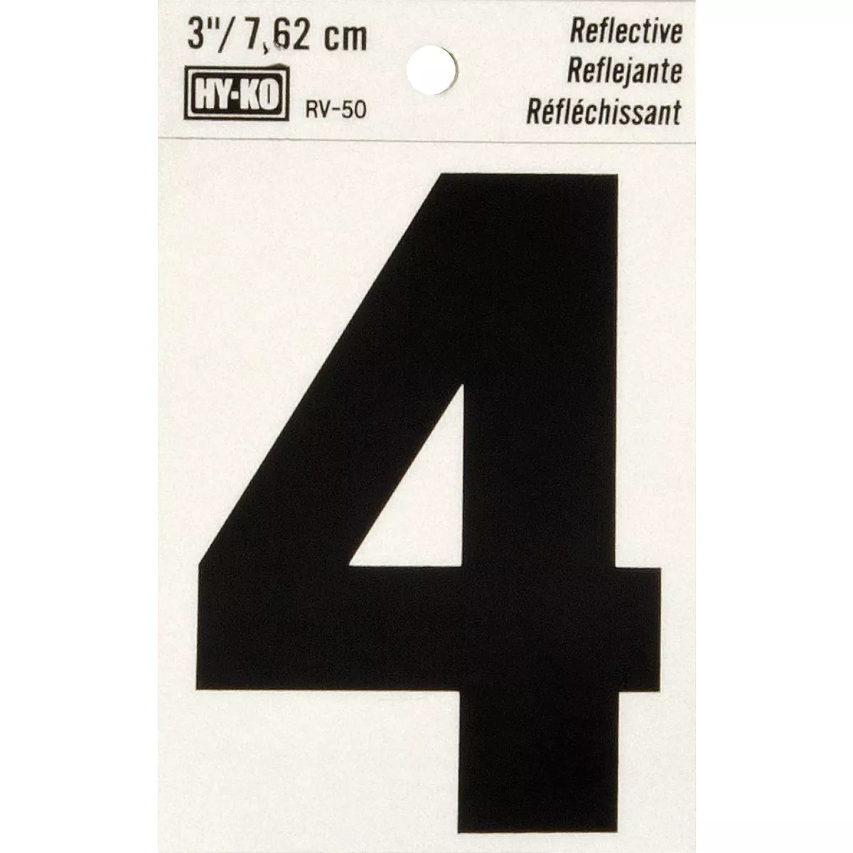 Hy-Ko Vinyl 3 In. Reflective Adhesive Number Four