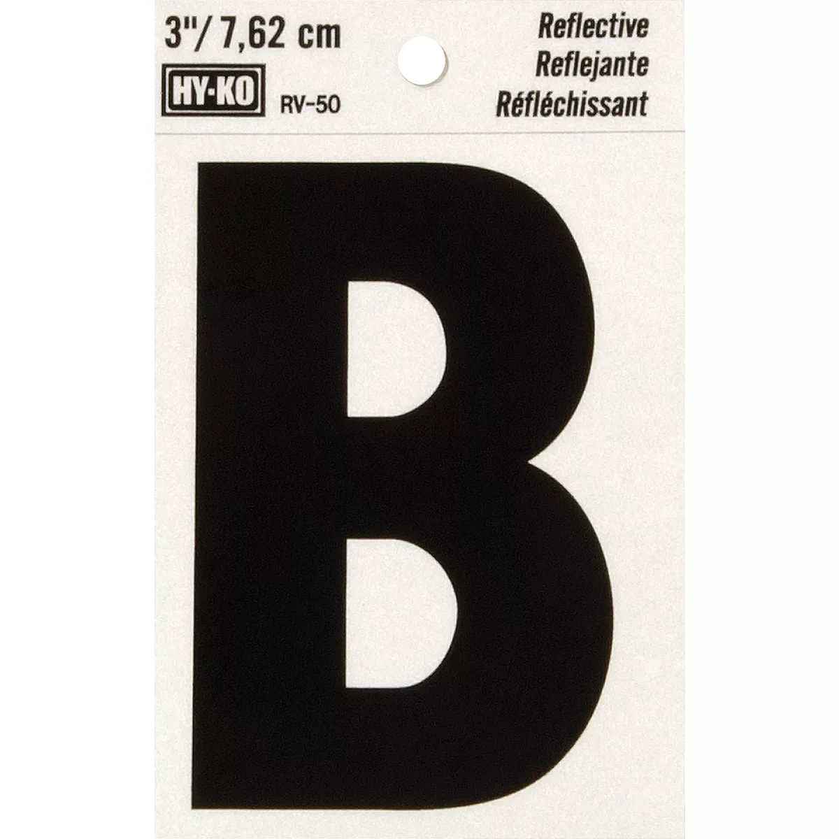 Hy-Ko Vinyl 3 In. Reflective Adhesive Letter, B