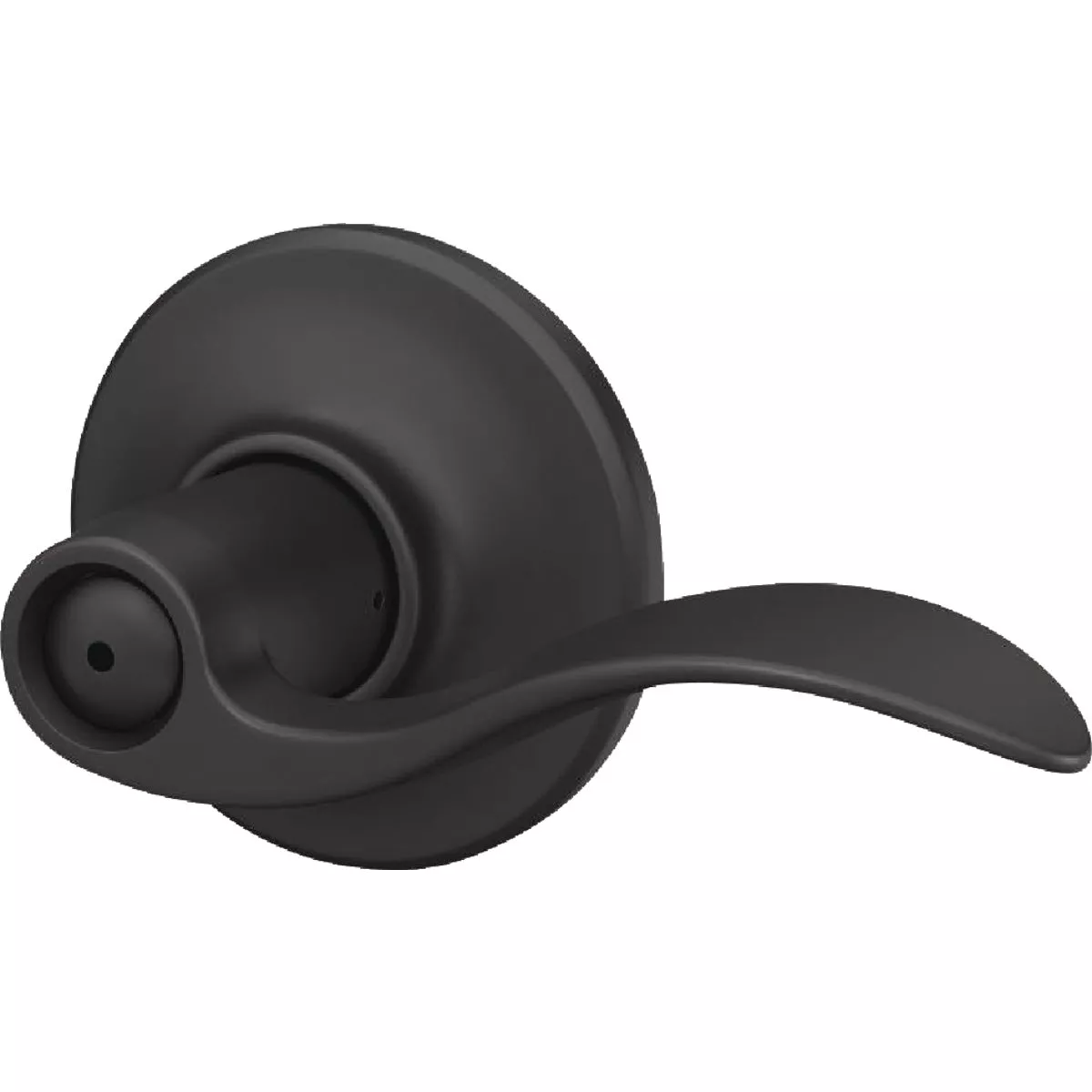 Schlage Accent Matte Black Lever Bed & Bath Lock - photo 4