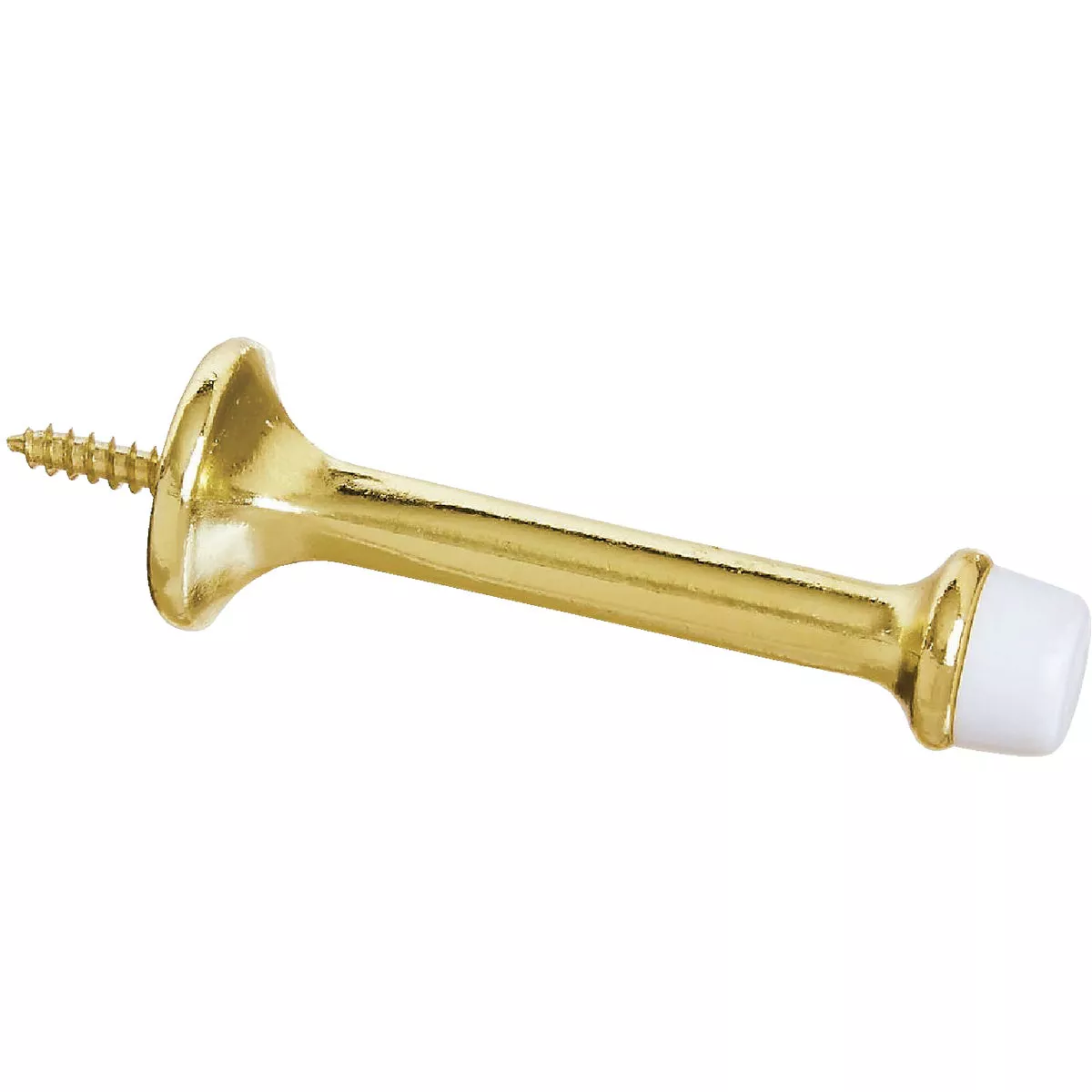 National Heavy Duty 3" Rigid Door Stop, Bright Brass