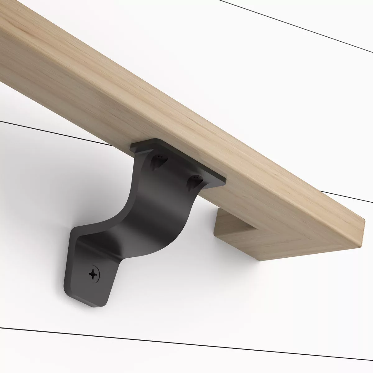 National Hardware 3 In. Matte Black Cooper Handrail Bracket - photo 2