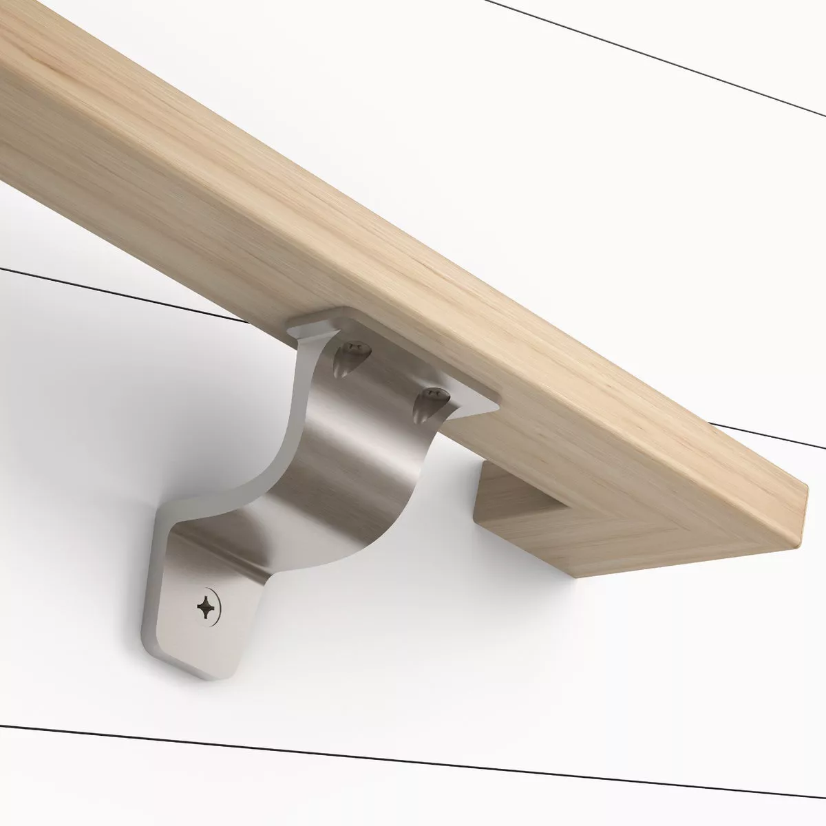 National Hardware 3 In. Satin Nickel Cooper Handrail Bracket - photo 2