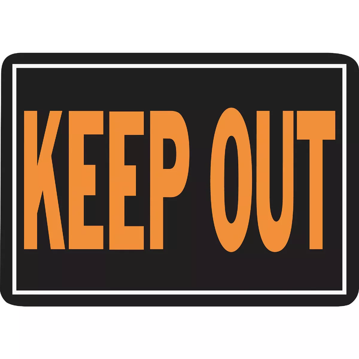 Hy-Ko 10x14 Day-Glo Aluminum Sign, Keep Out