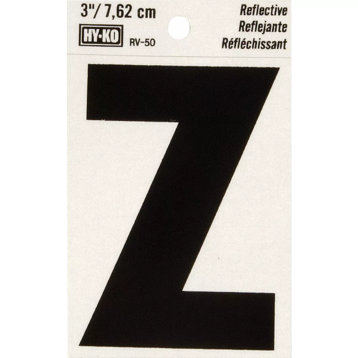 Hy-Ko Vinyl 3 In. Reflective Adhesive Letter, Z