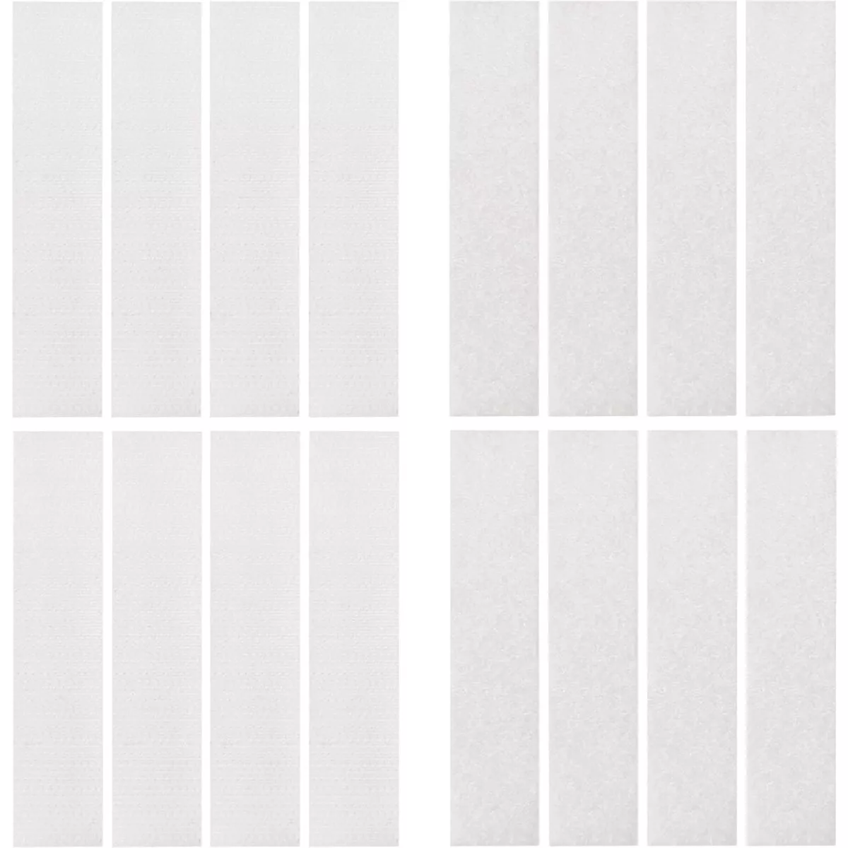 Wrap-It Storage Stick 'Em 3/4 In. x 3-1/2 In. White Hook & Loop Strip (8 Ct.)