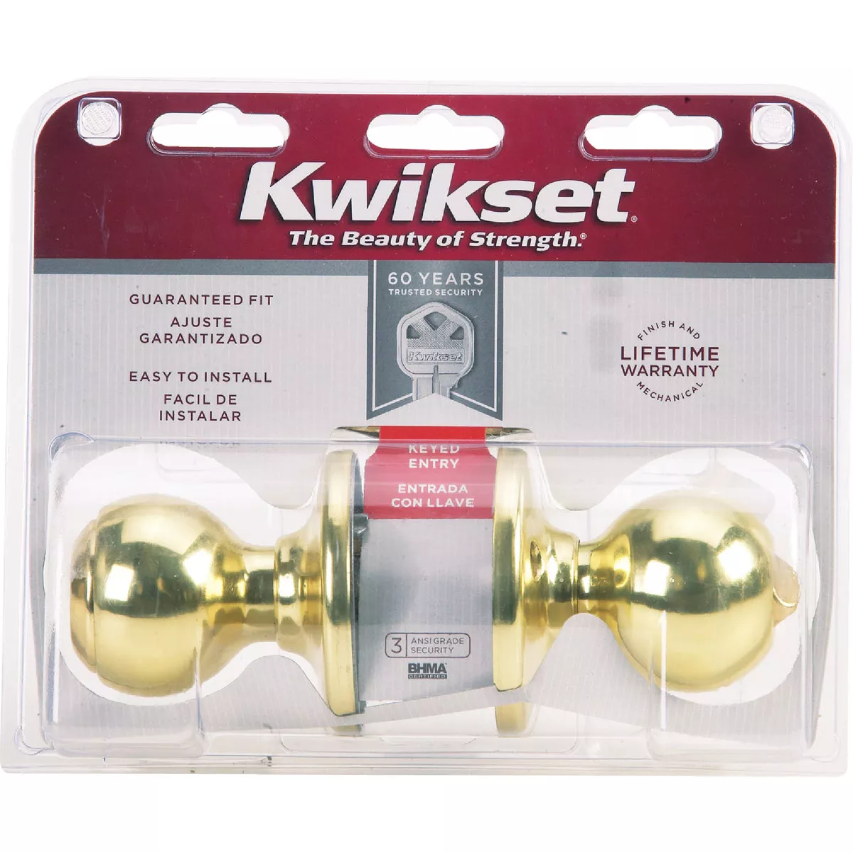 Kwikset Polo Polished Brass Entry Door Knob - photo 2
