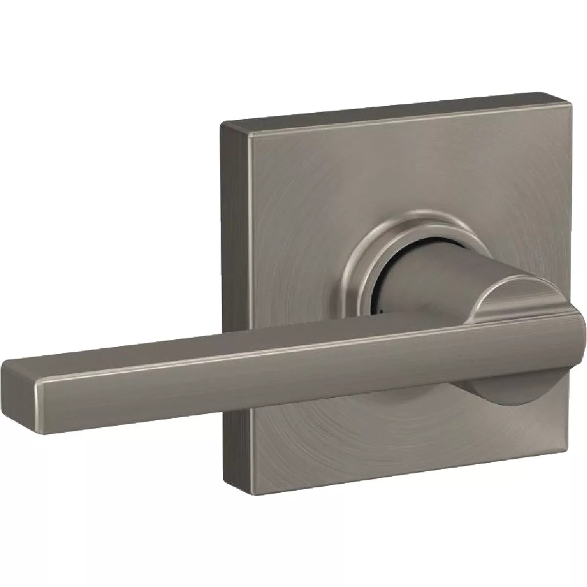 Schlage F Series Latitude Lever Satin Nickel Hall & Closet Lock with Collins Trim - photo 4