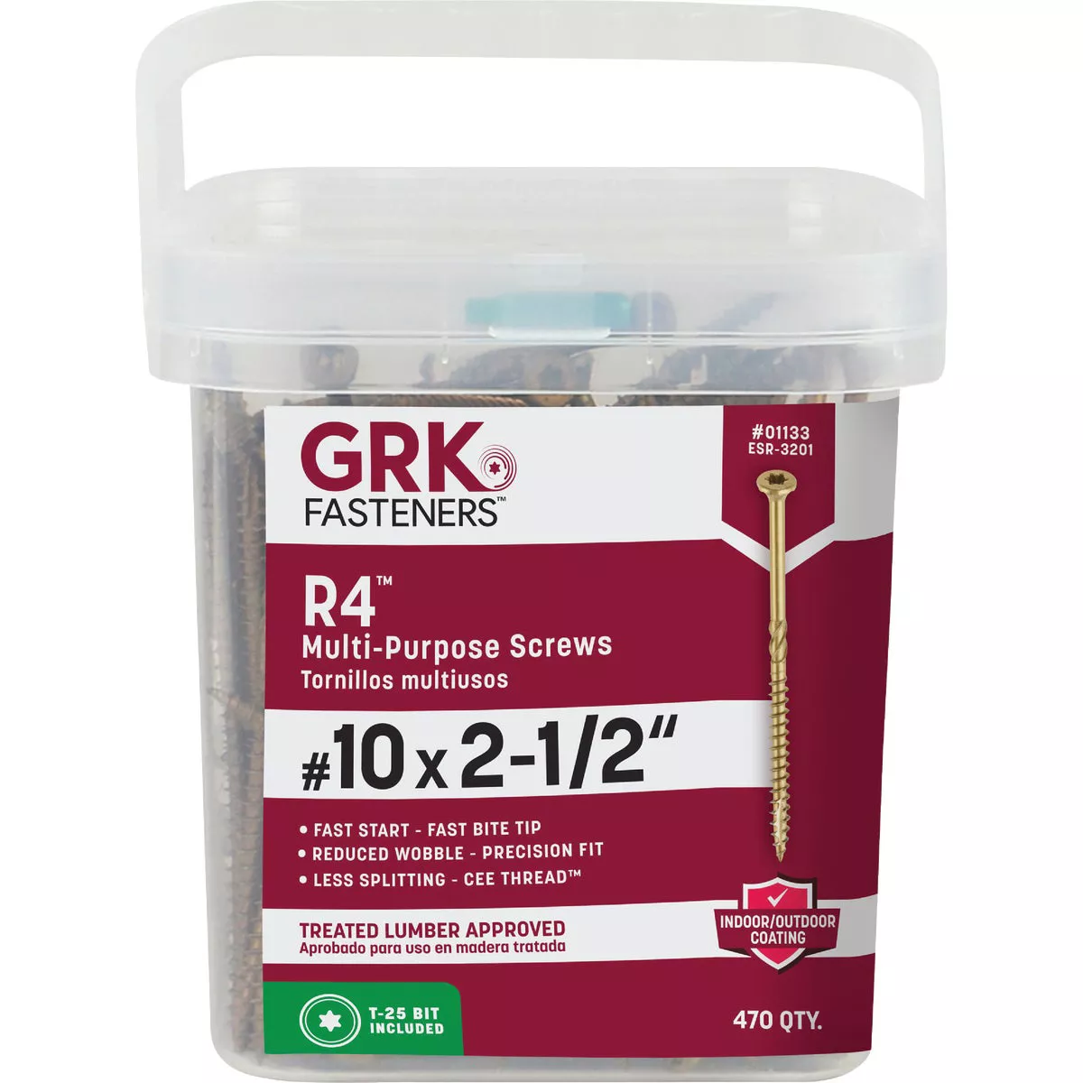 GRK R4 #10 x 2-1/2 In. Star Drive Multi-Purpose Wood Screw (470 Ct.) - photo 5