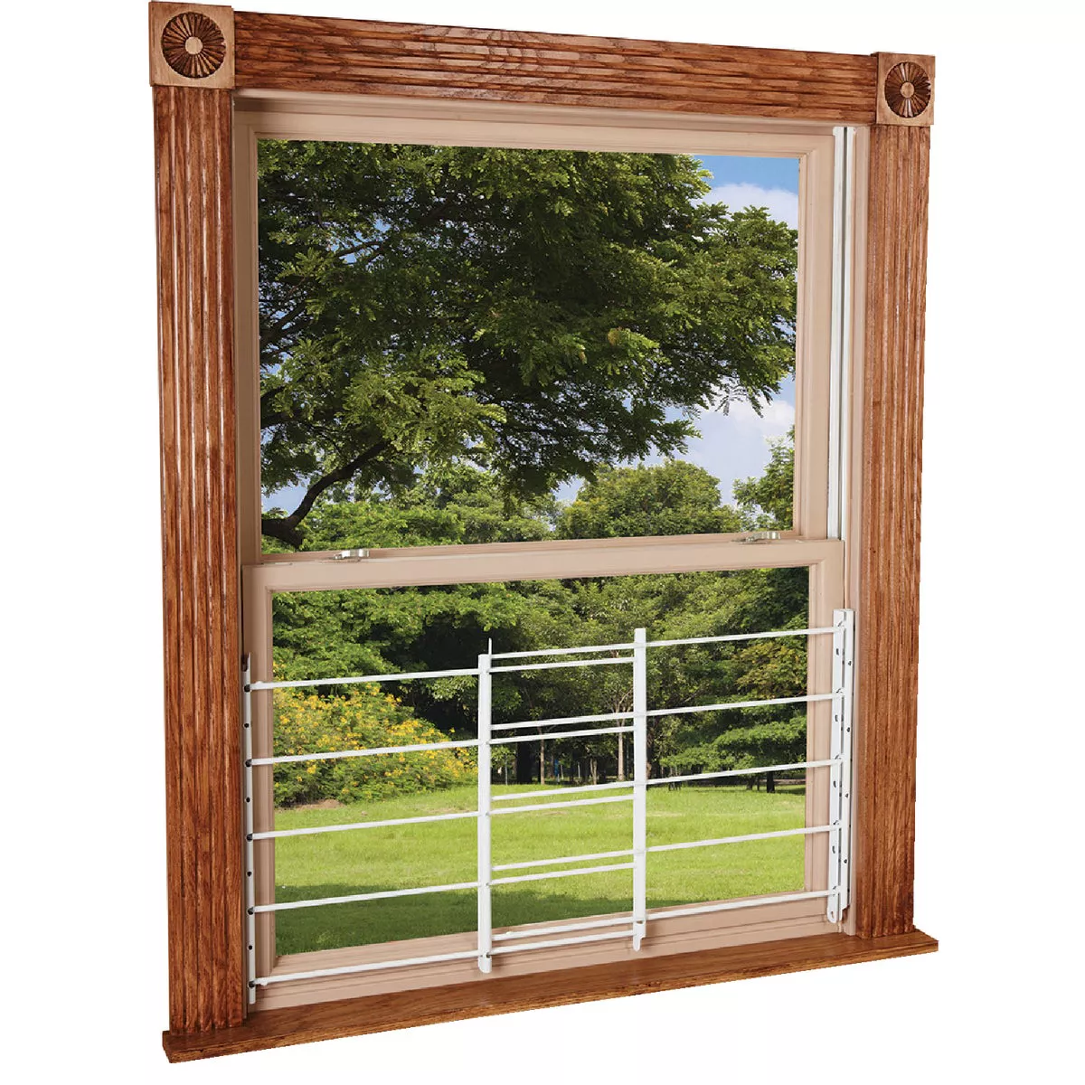 John Sterling Corp Hinged White Enamel 5-Bar Child Safety & Window Security Guard - photo 5