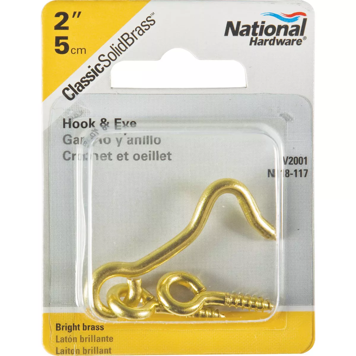 National Hardware Solid Brass 2 In. Hook & Eye Bolt - photo 2