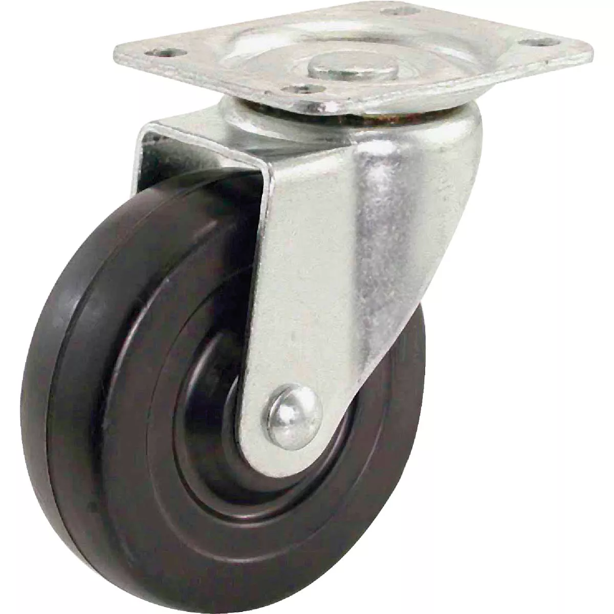 Shepherd Hardware 4 In. General-Duty Soft Rubber Swivel Plate Caster
