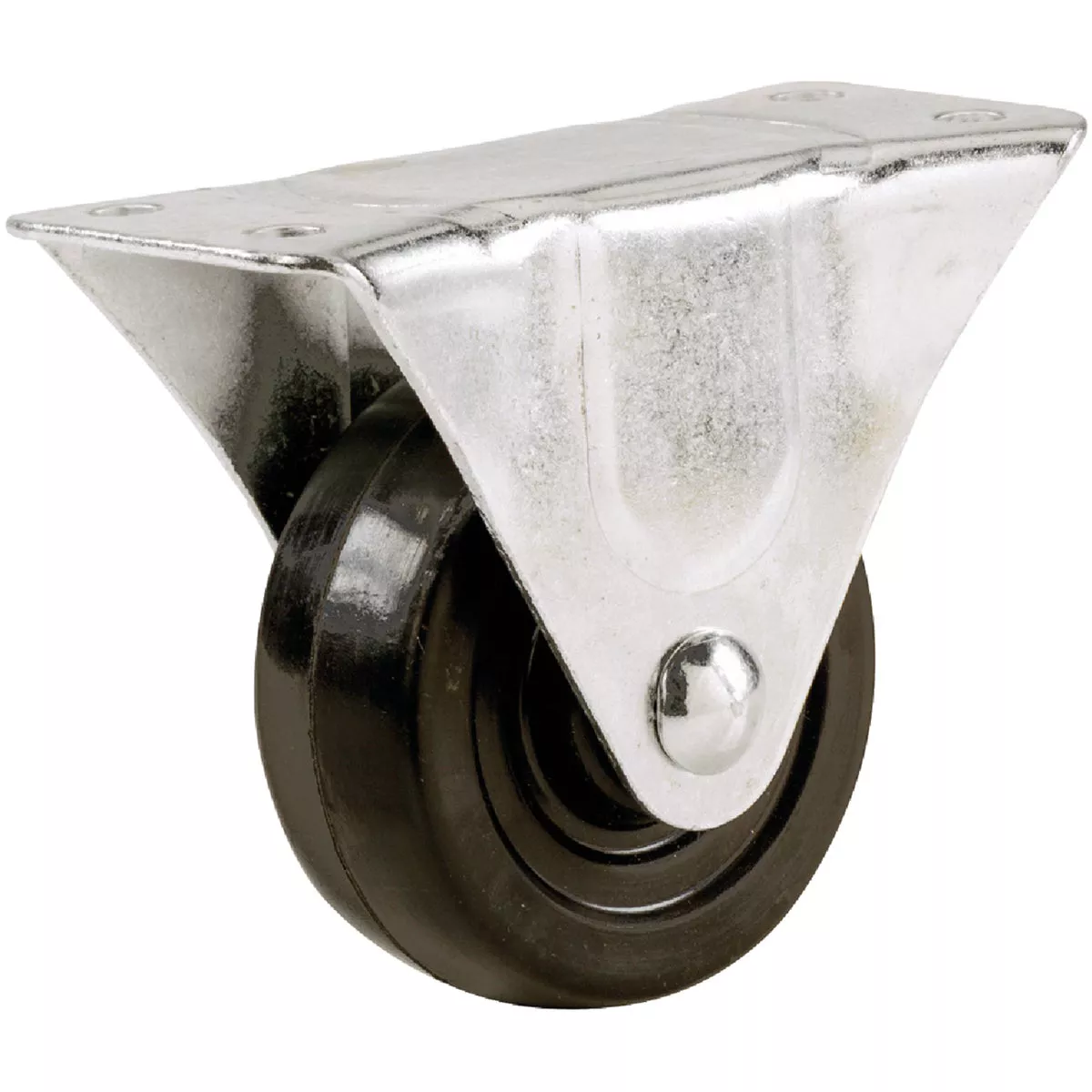 Shepherd Hardware 4 In. General-Duty Rubber Rigid Plate Caster