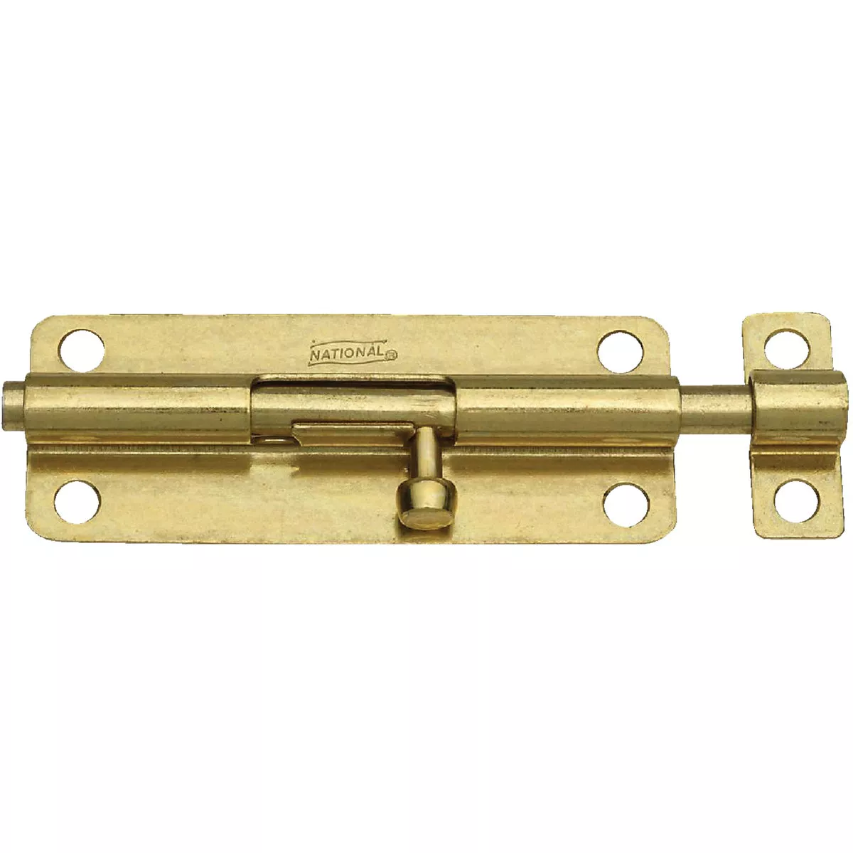 National Hardware 5 In. Brass Steel Door Barrel Bolt
