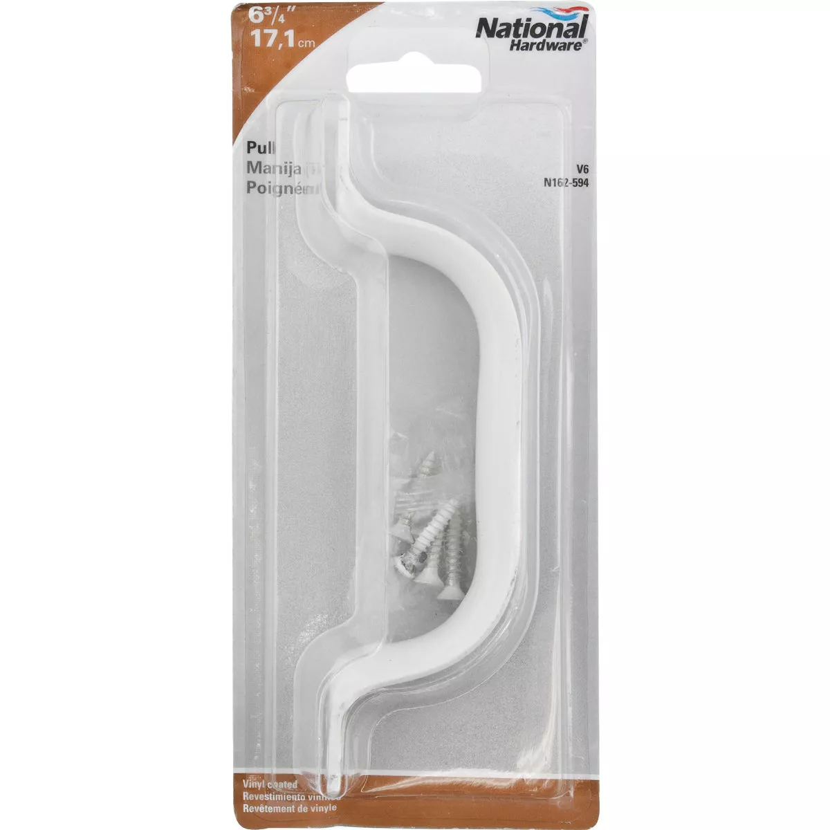National Hardware 6-3/4 In. White Vinyl Coated Zinc Door Pull - photo 2