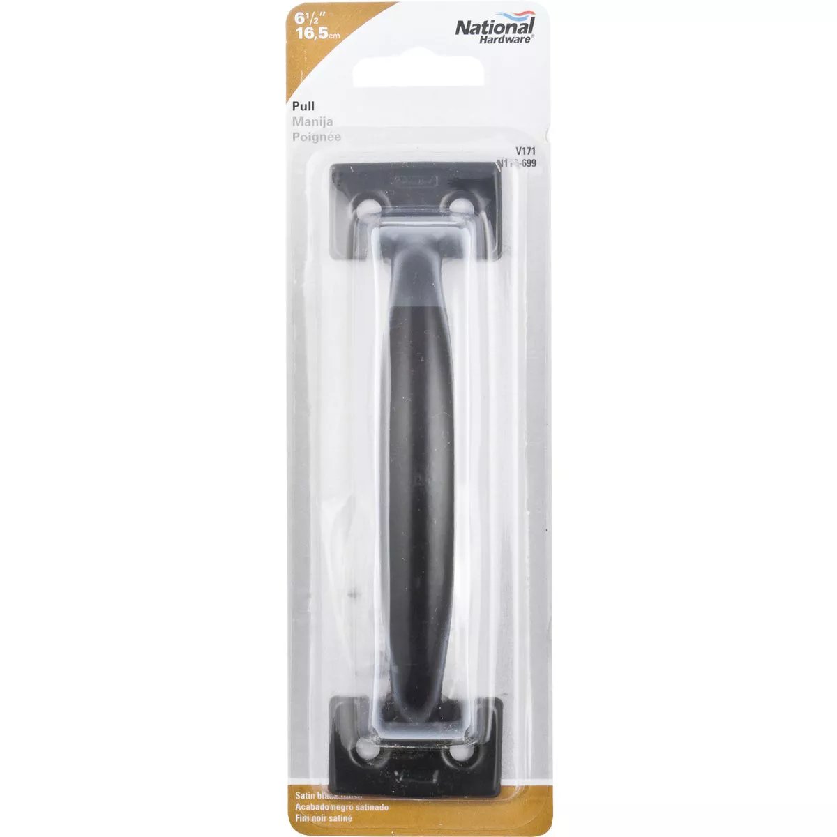 National Hardware 6-1/2 In. Black Utility Door Pull - photo 2