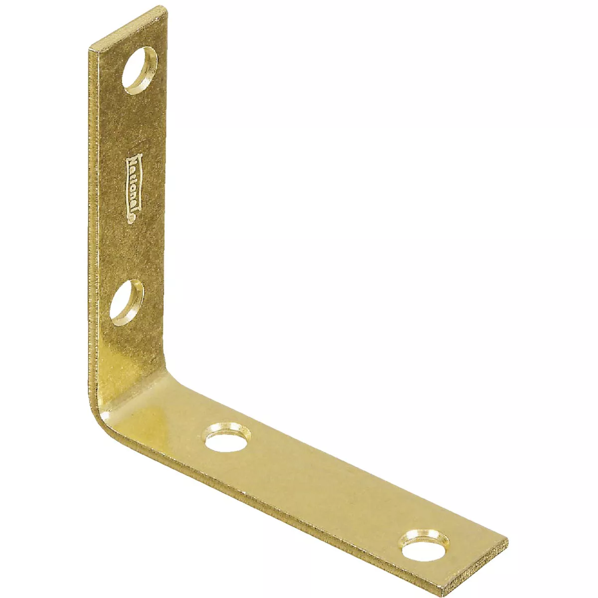 National Hardware 3 In. x 3/4 In. Brass Steel Corner Brace (4-Count)