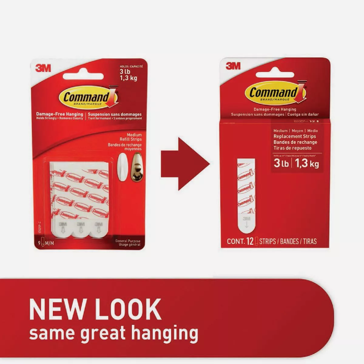 Command Medium Adhesive Strips, White, 12 Strips - photo 6