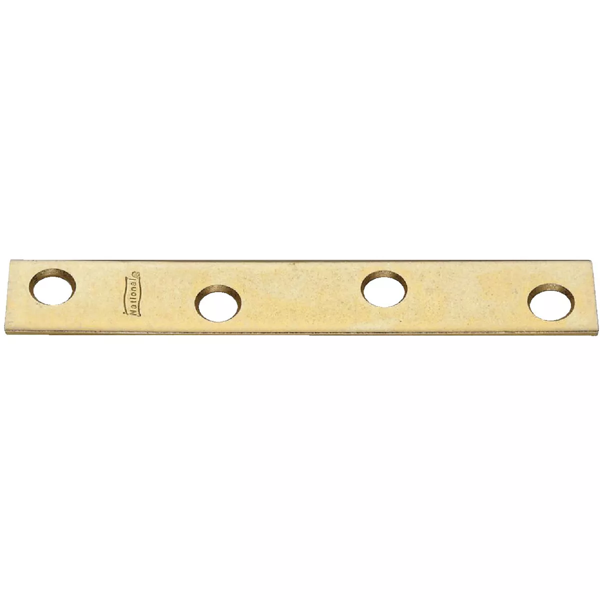 National Catalog 118 4 In. x 5/8 In. Brass Steel Mending Brace (4-Count)