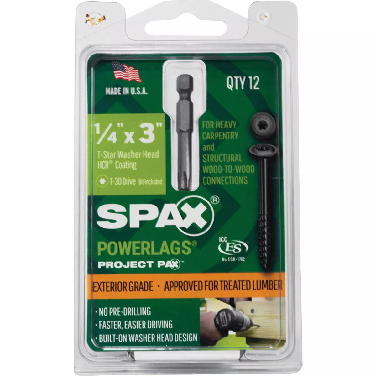 SPAX Powerlag 1/4 In. x 3 In. T30 Washer Head HCR (Exterior Rated) Lag Screw (12 Ct.) - photo 3