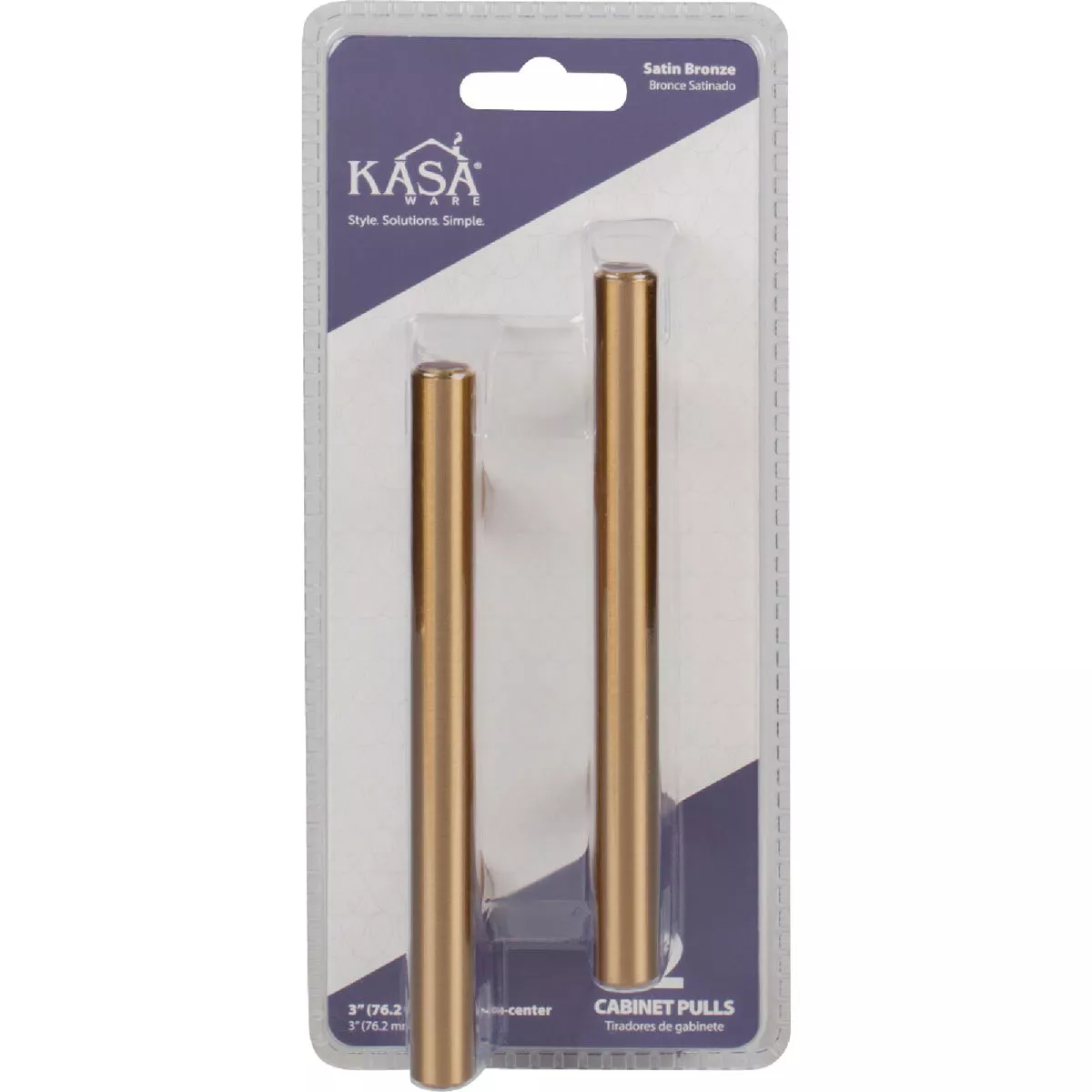 KasaWare 5-3/8 In. Overall Length Satin Bronze Cabinet Pull (2-Pack) - photo 2