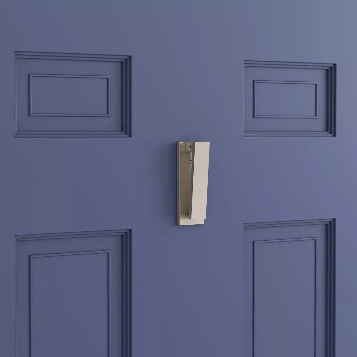 National Hardware 4-3/4 In. Satin Nickel Reed Door Knocker - photo 2
