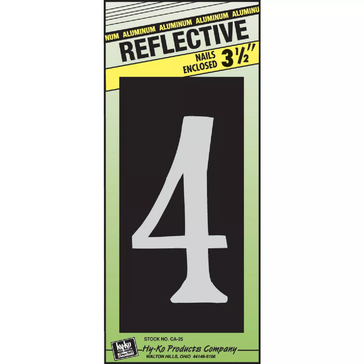 Hy-Ko 3-1/2 In. White House Number Four