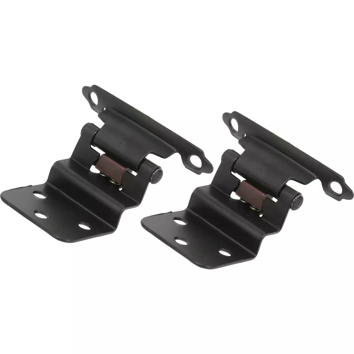 Laurey 3/8 In. Matte Black Inset Self-Closing Hinge (2-Pack)