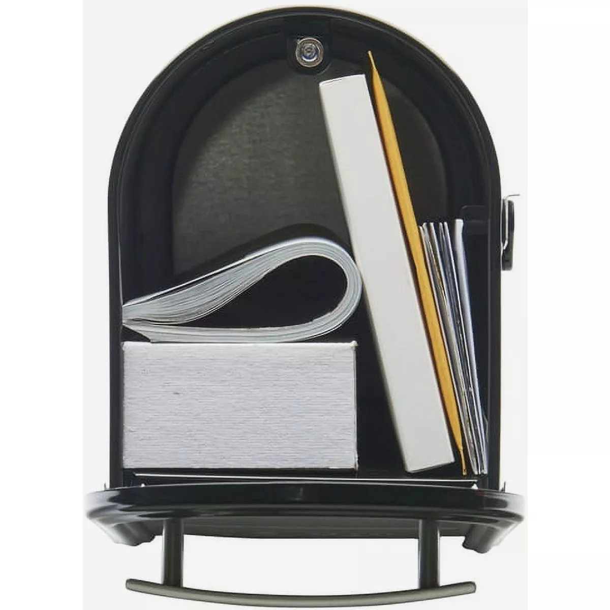 Gibraltar Franklin Black Steel Rural Post Mount Mailbox - photo 4