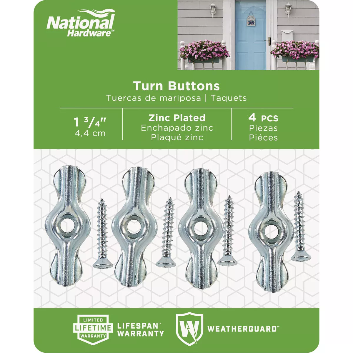 National Hardware 1-3/4 In. Zinc Turn Button (4-Pack) - photo 2