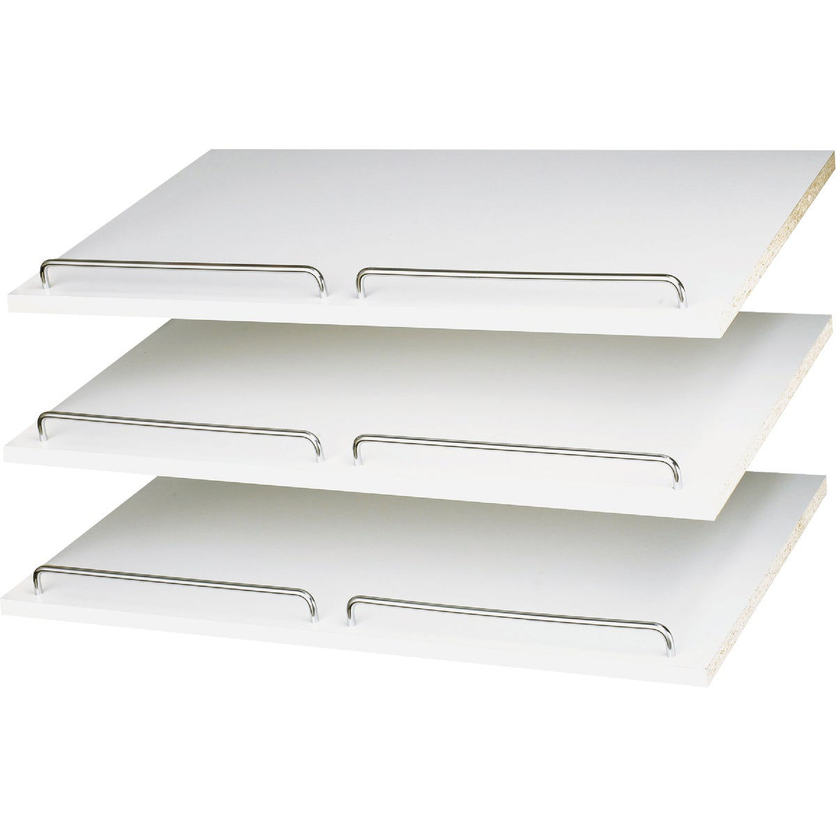 Easy Track 2 Ft. W. x 14 In. D. Laminated Shoe Shelf, White (3-Pack) -  Power Townsend Company