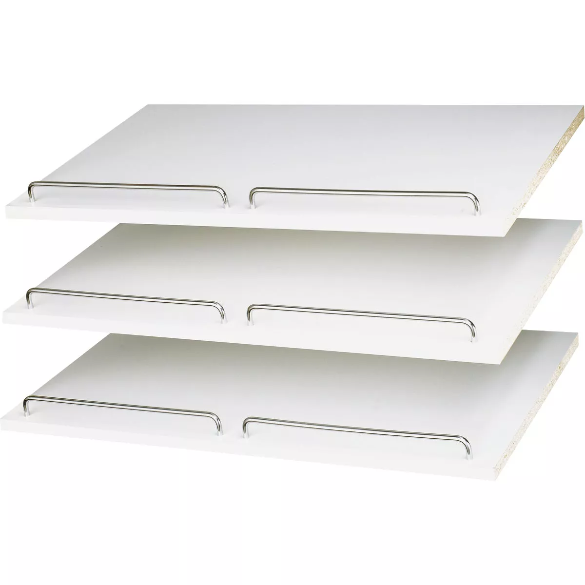 Easy Track 2 Ft. W. x 14 In. D. Laminated Shoe Shelf, White (3-Pack)