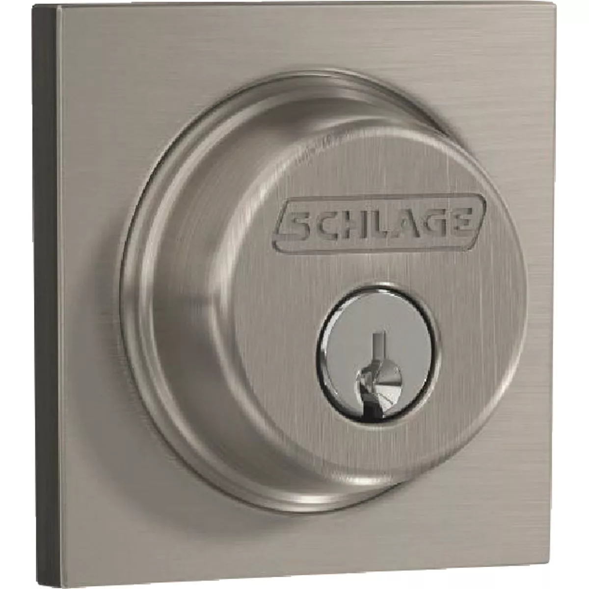 Schlage Single Cylinder Deadbolt with Collins Trim in Satin Nickel - photo 2